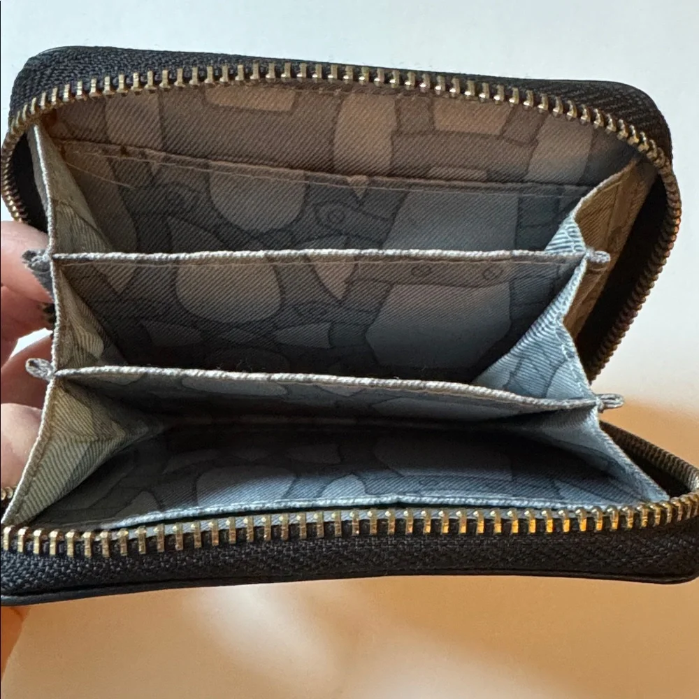 Aimee Kesterberg zip-around leather wallet, 4 x 4.5